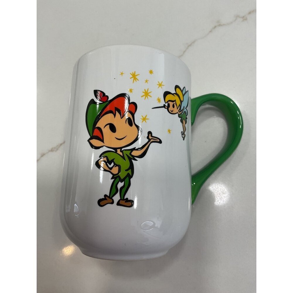 Disney Parks Peter Pan and Tinkerbell Castle Coffee Mug Animated Cartoon Cup Mug